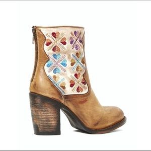 Disco Hendrix Distressed Ankle Boots by Freedbird